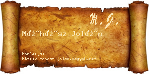 Méhész Jolán névjegykártya